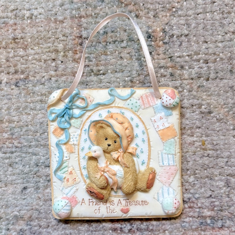 Cherished Teddies “Quilts of Friendship” Porcelain Plaque